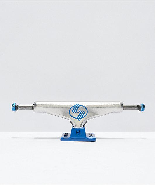 Silver M Class Silver & Blue Polished 8.25" Skateboard Truck